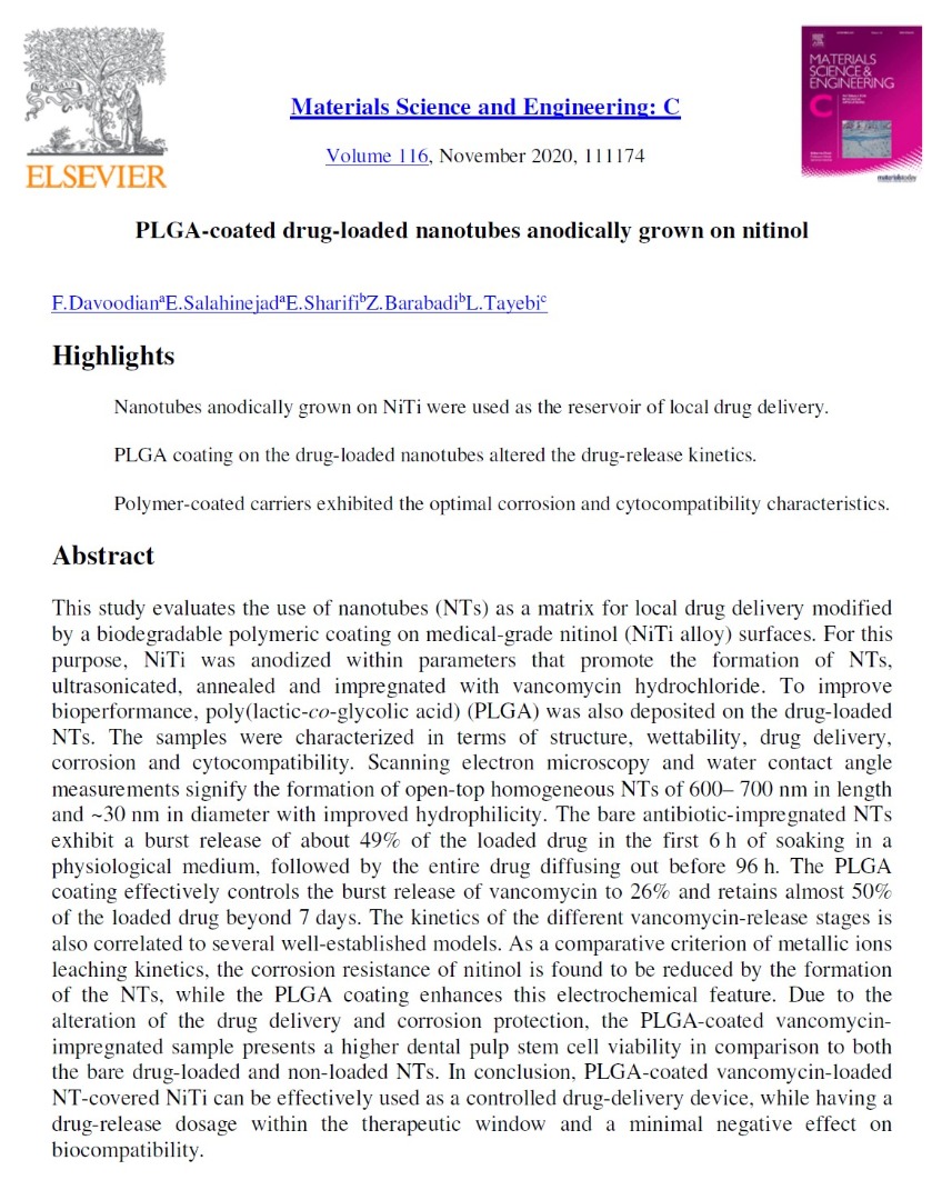 نام پتانسیواستات ایرانی  راداستات  در ELSEVIER